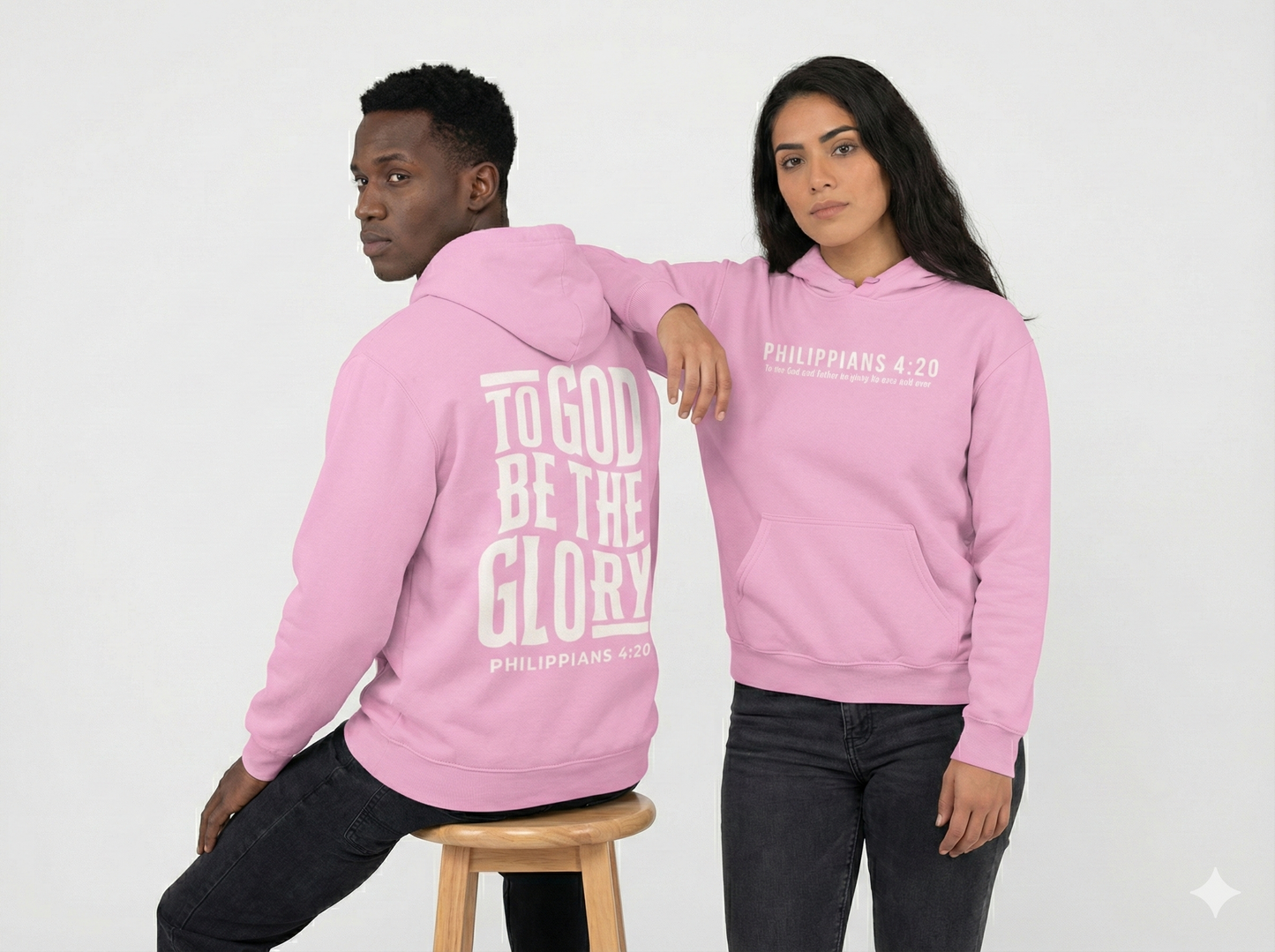To God be the Glory Hoodie - Pink
