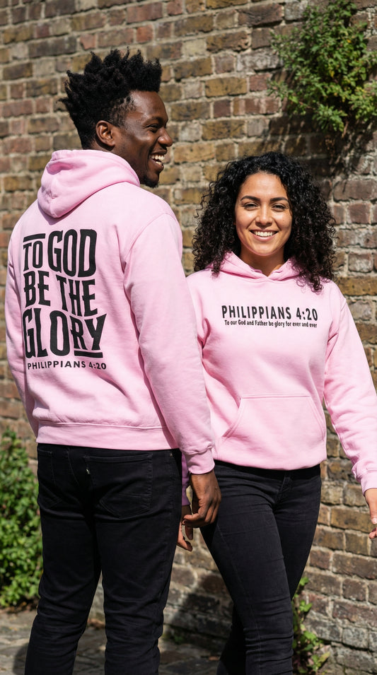 To God be the Glory Hoodie - Pink