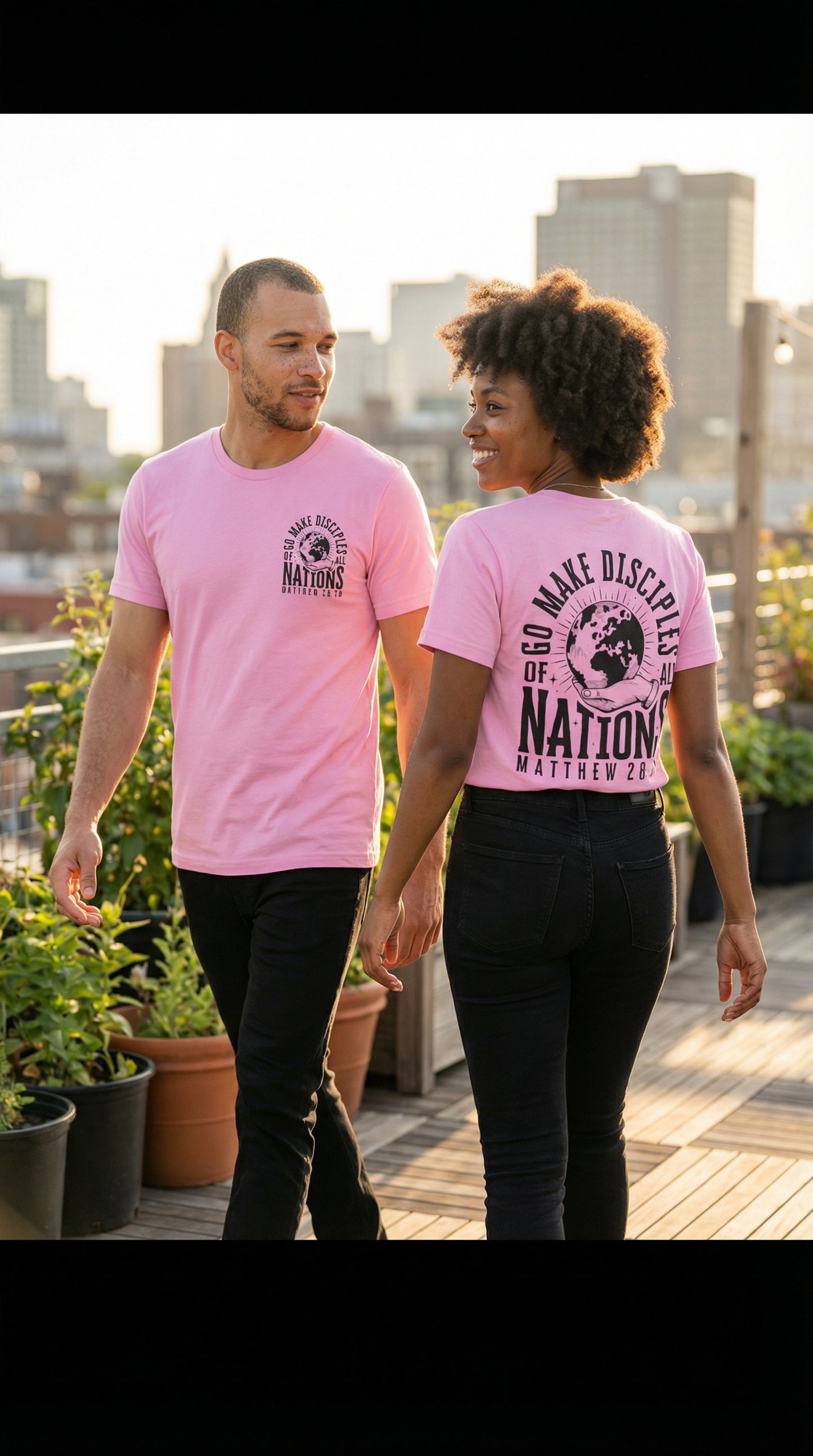 Go Make Disciples of All Nations tee - Pink