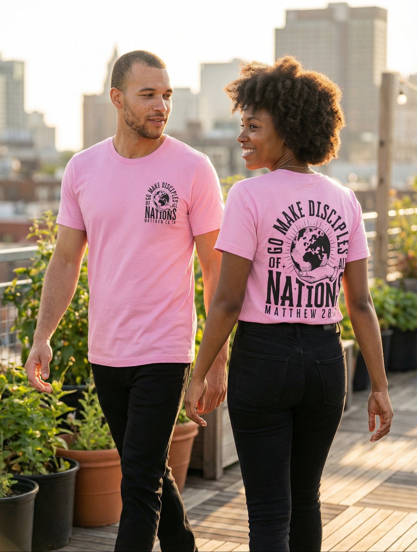 Go Make Disciples of All Nations tee - Pink
