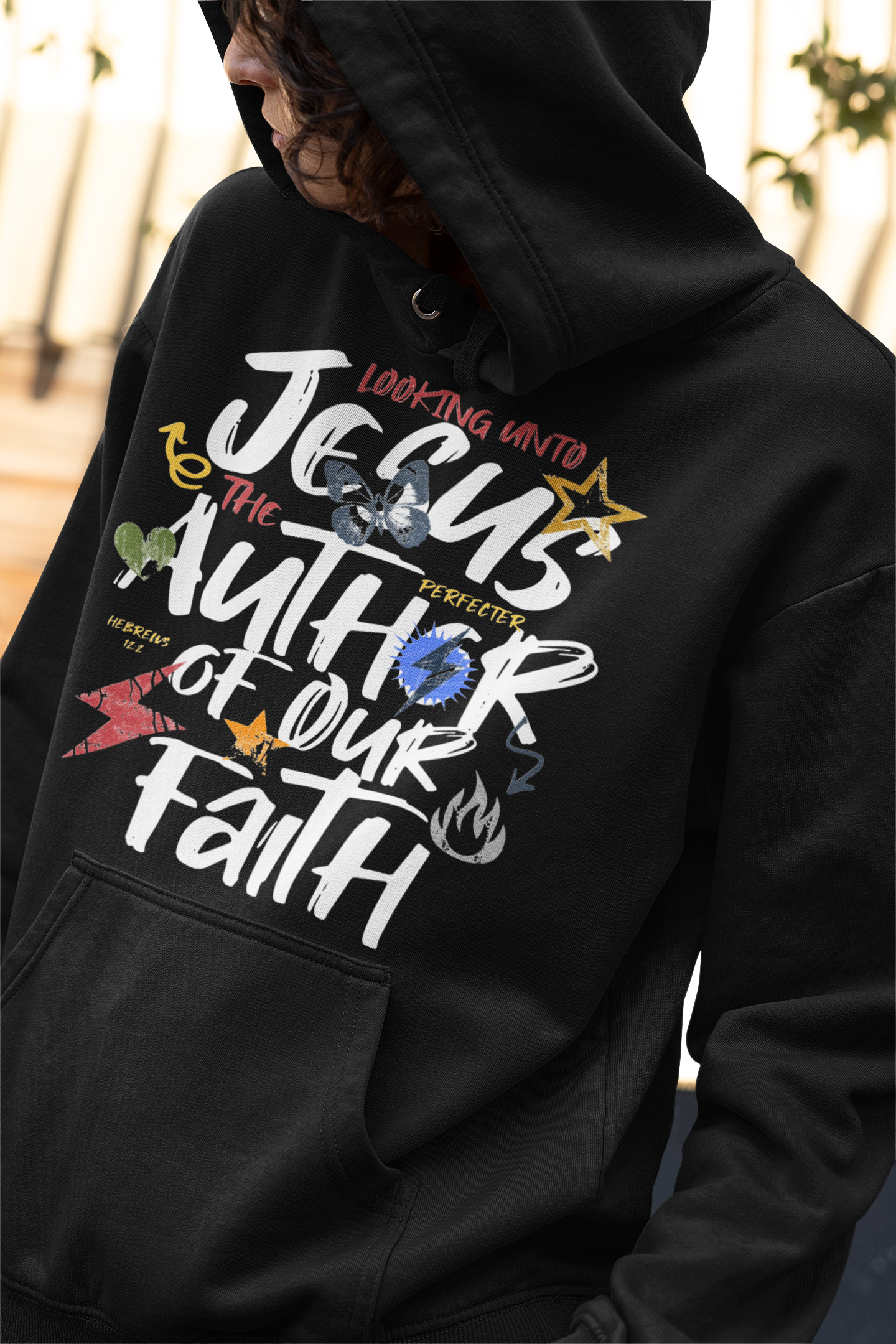 Jesus The Author Hoodie - Black