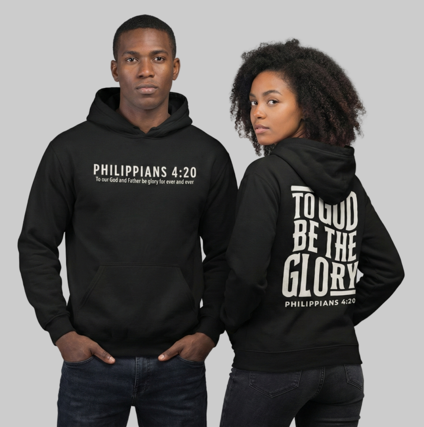 To God be the Glory Hoodie - Black