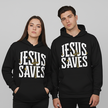 Jesus Saves Hoodie - Black