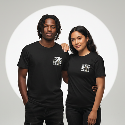 Jesus Saves Tee - Black