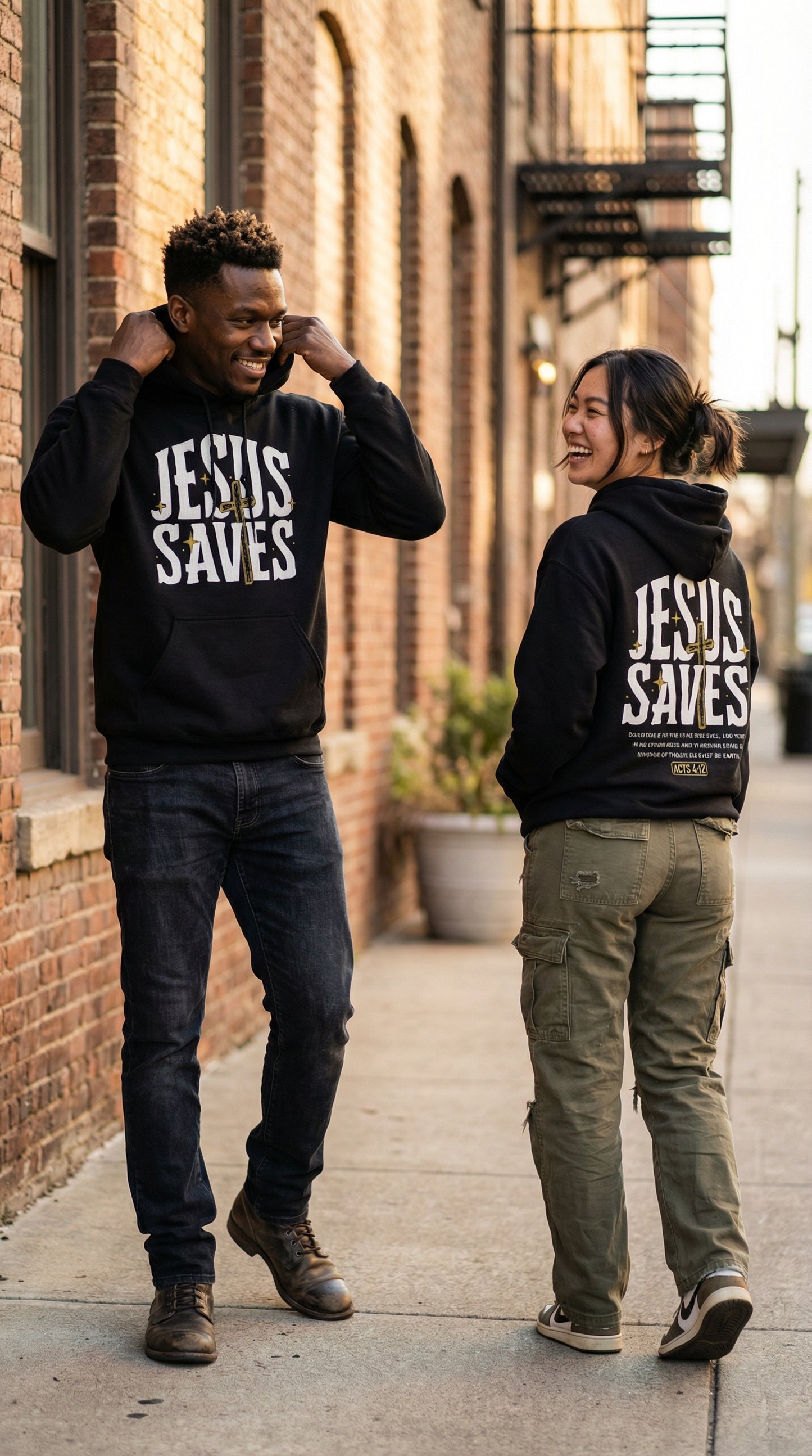 Jesus Saves Hoodie - Black