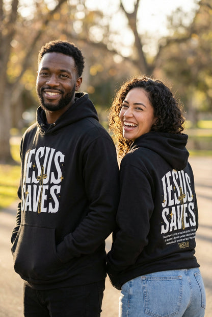 Jesus Saves Hoodie - Black