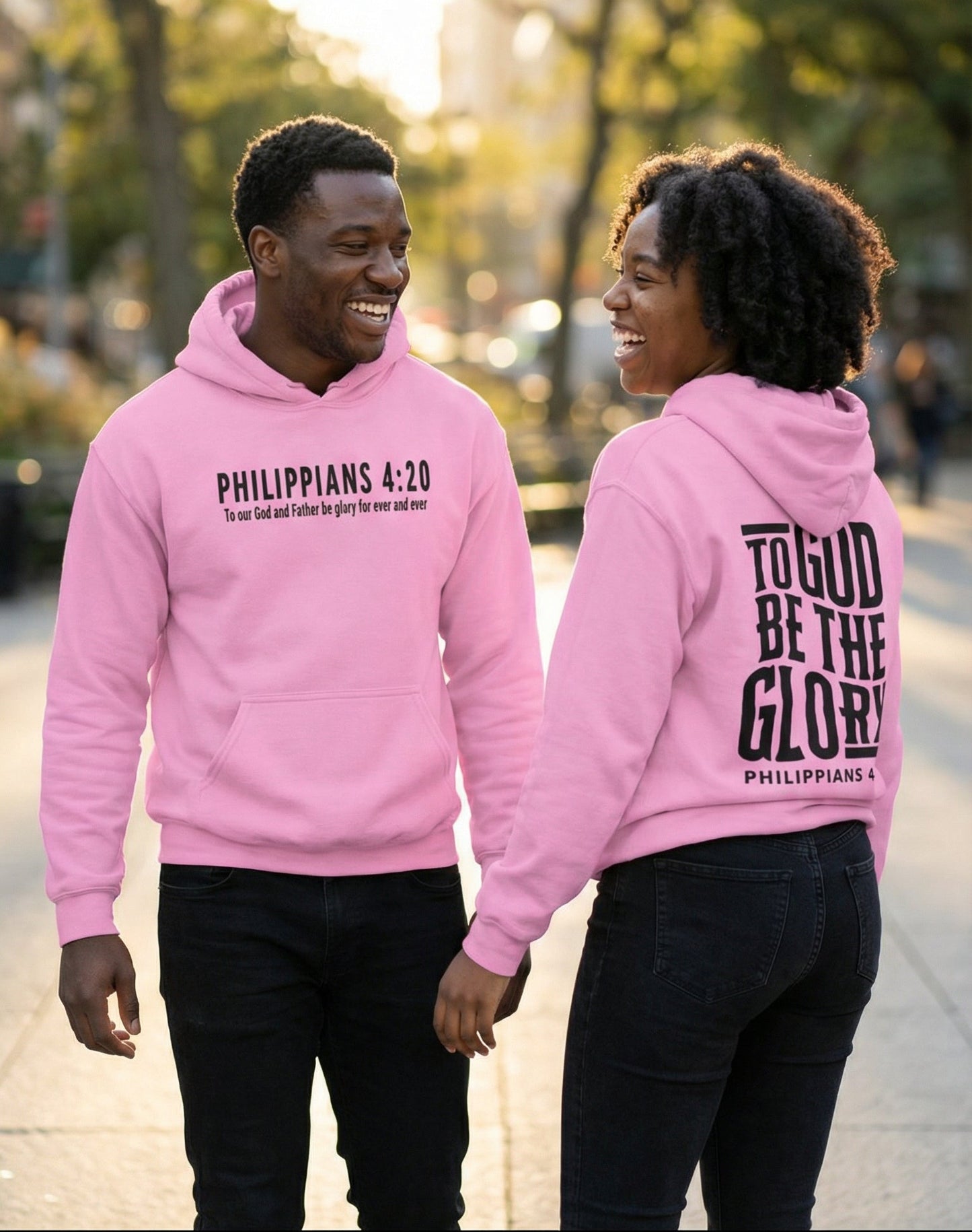 To God be the Glory Hoodie - Pink