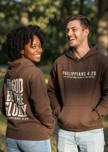 To God be the Glory Hoodie - Brown