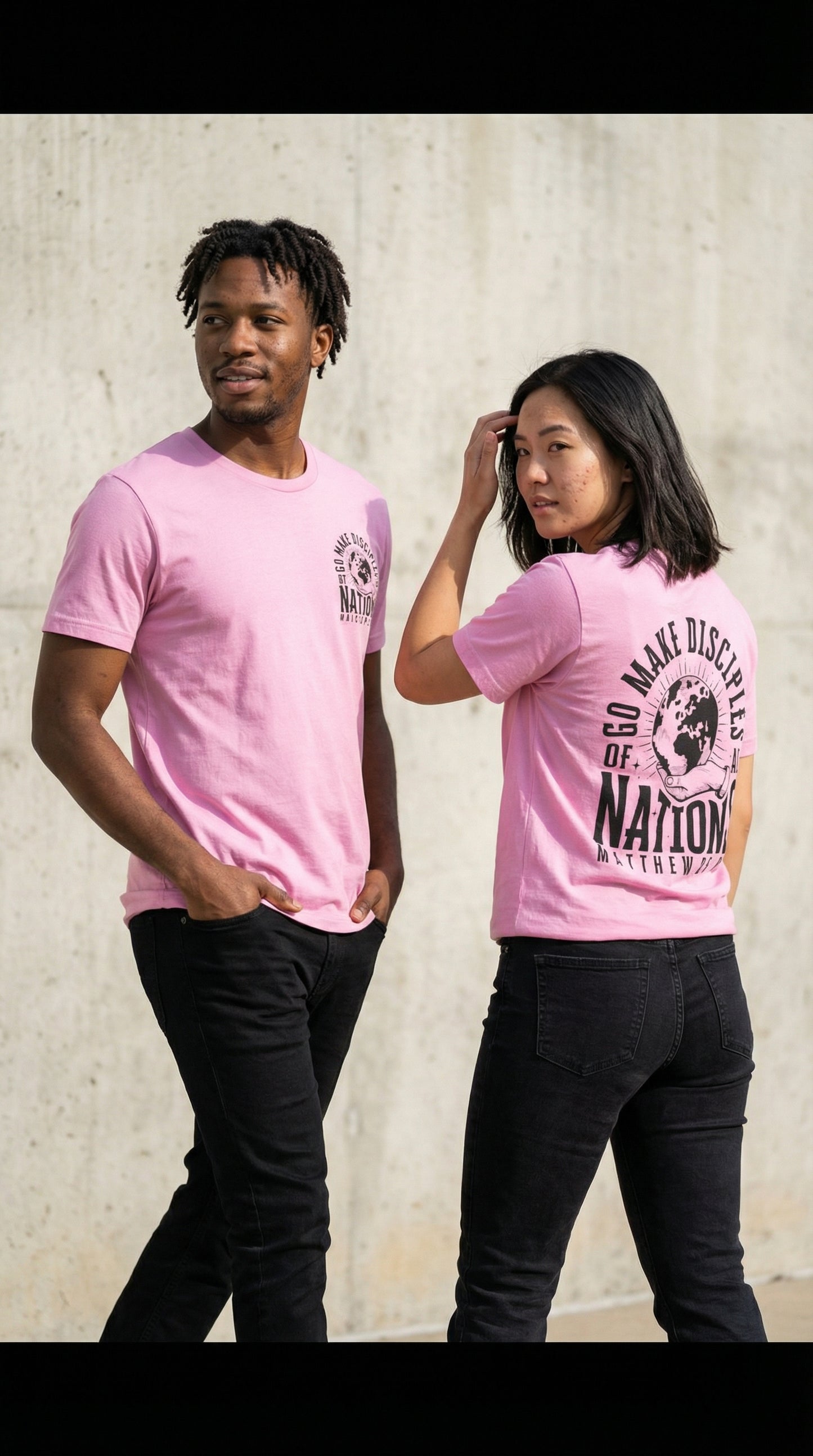 Go Make Disciples of All Nations tee - Pink