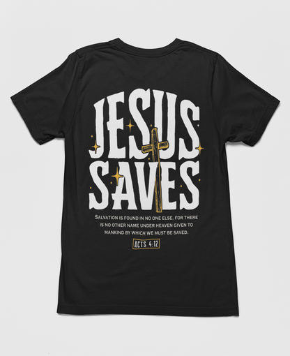 Jesus Saves Tee - Black