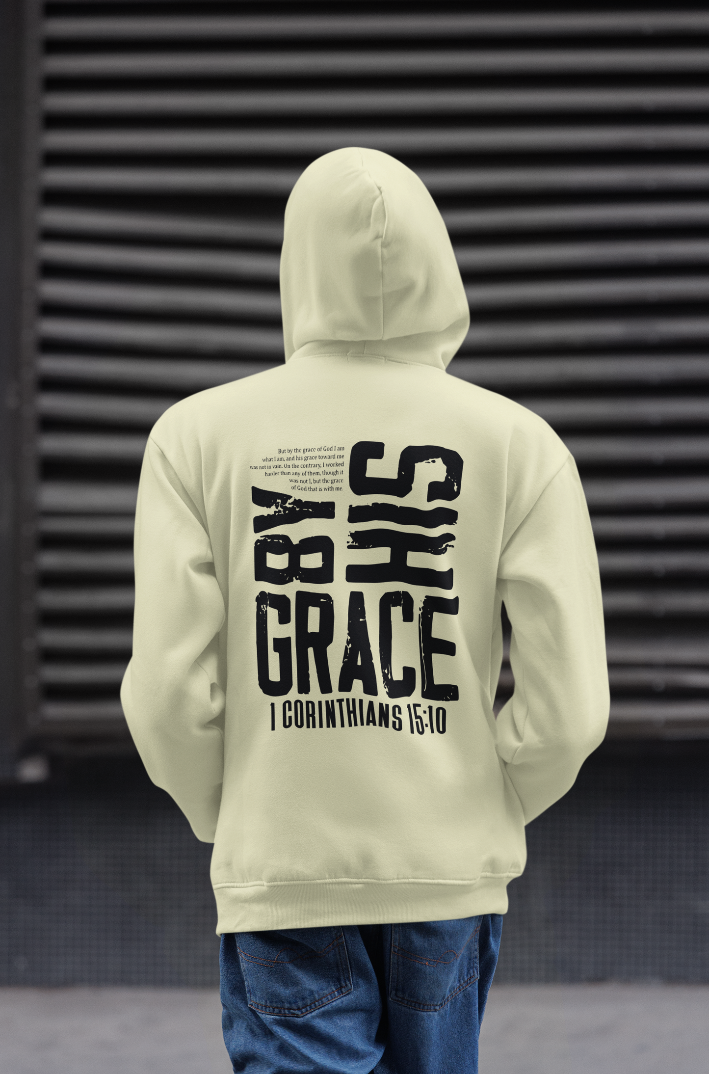 By His Grace Hoodie - Creme