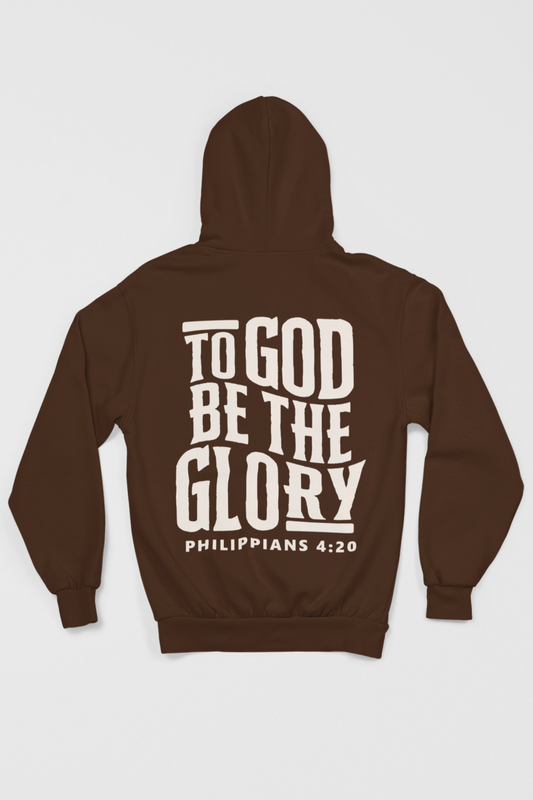 To God be the Glory Hoodie - Brown