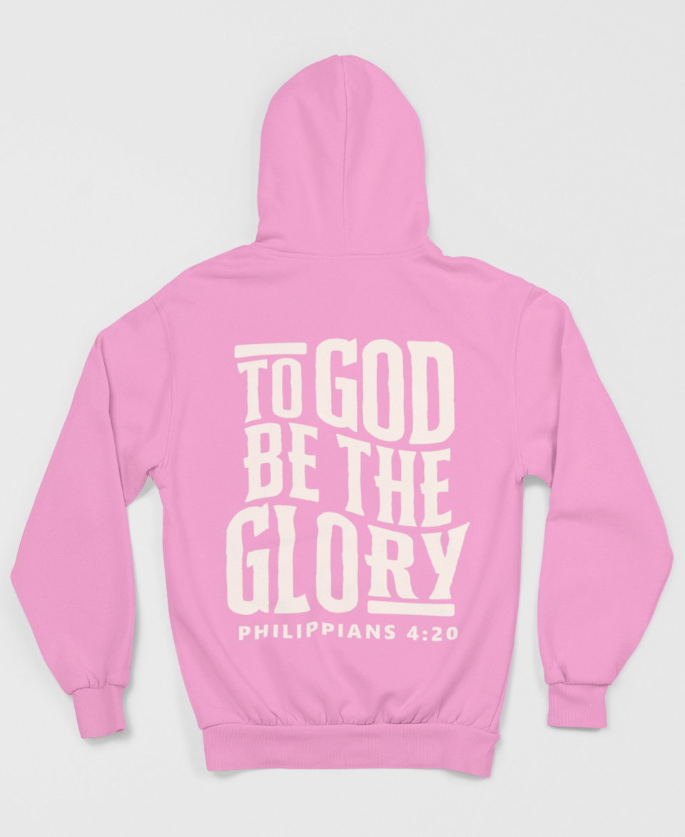To God be the Glory Hoodie - Pink