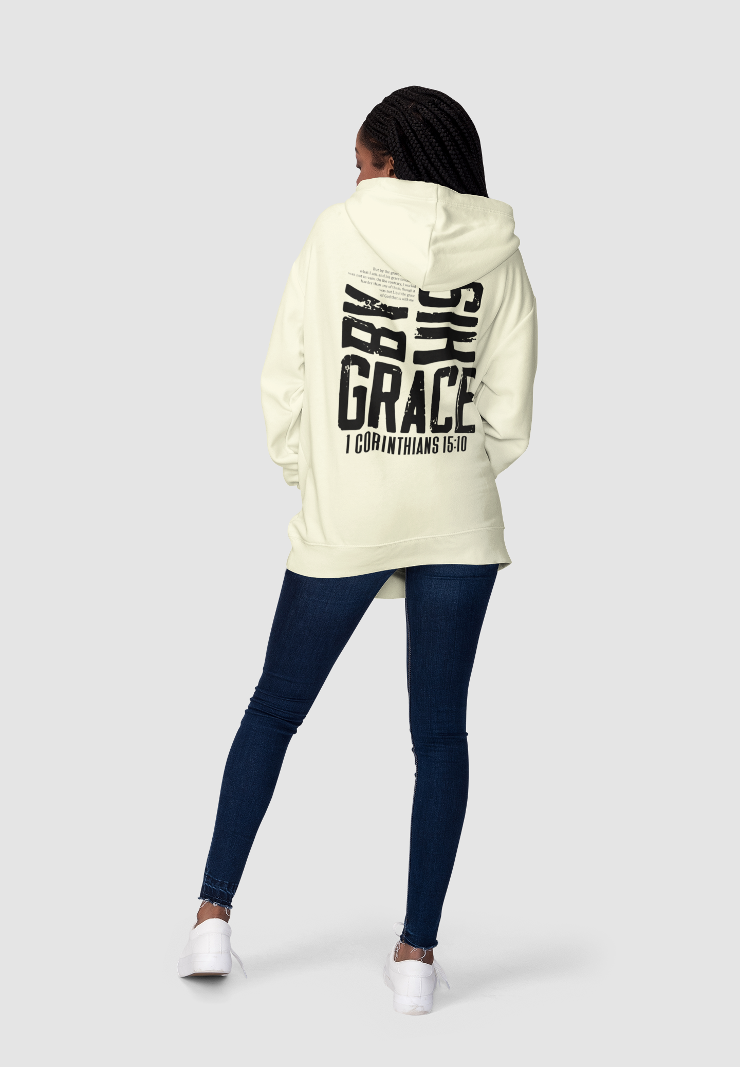 By His Grace Hoodie - Creme