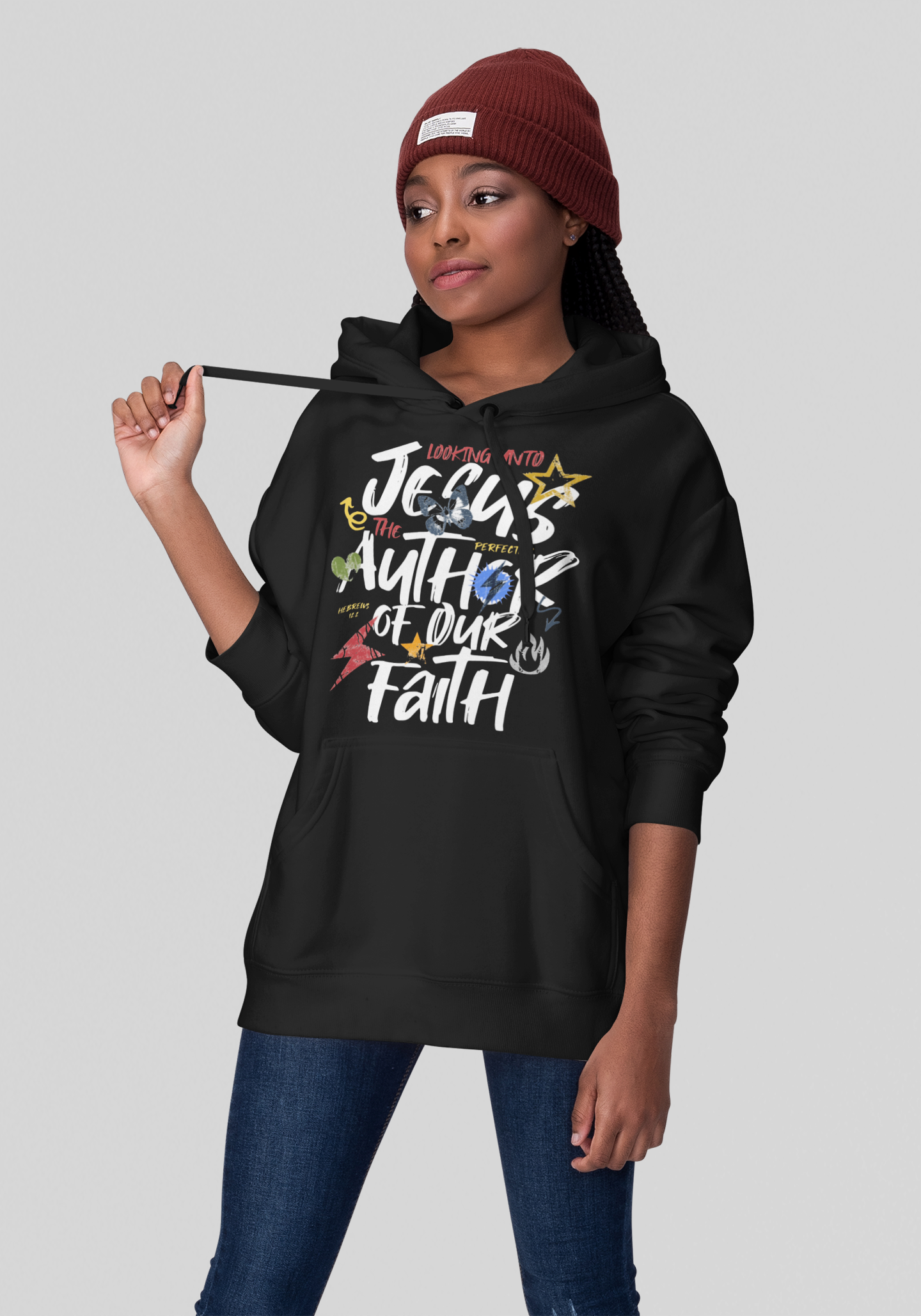 Jesus The Author Hoodie - Black