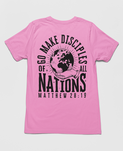 Go Make Disciples of All Nations tee - Pink